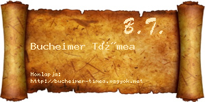 Bucheimer Tímea névjegykártya